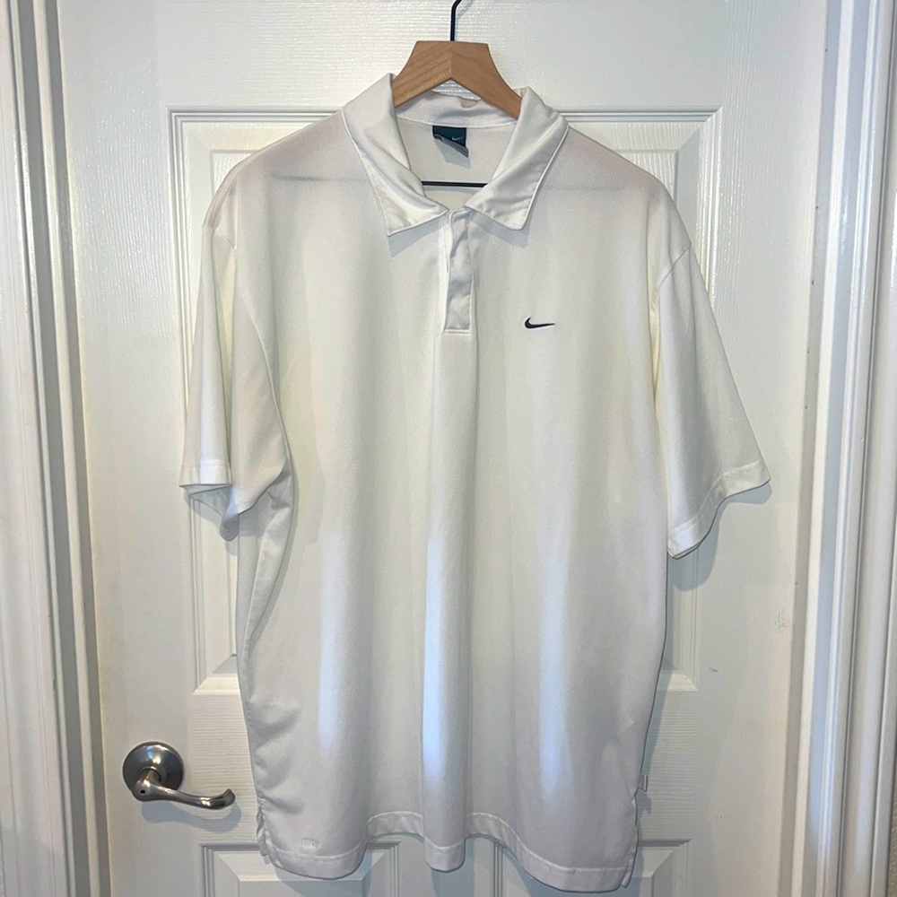 Nike Mens Dri-fit polo white 2x